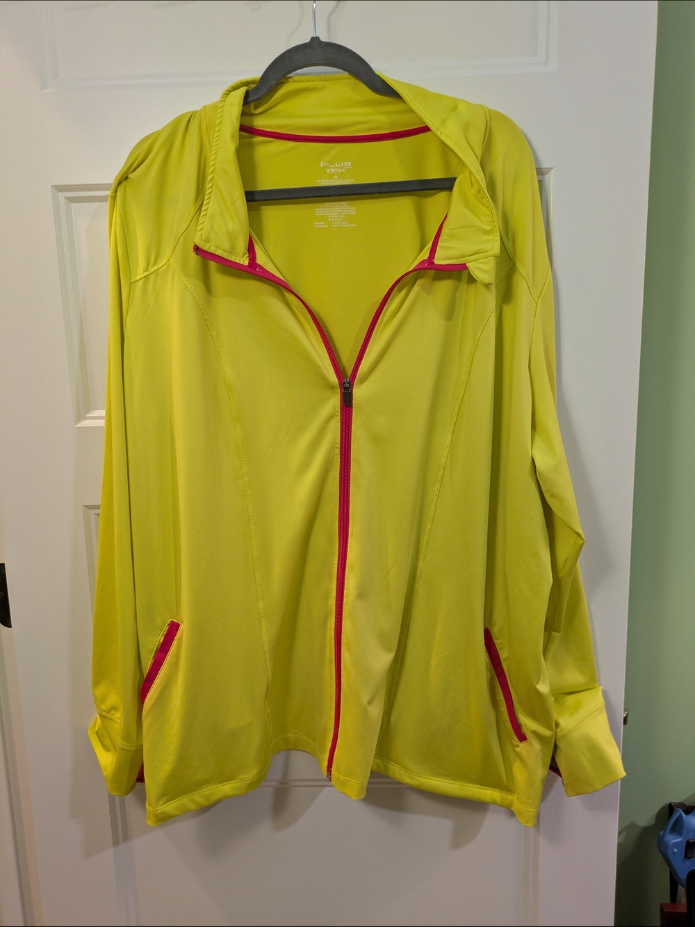 Neon Yellow Jacket with Hot Pink Zipper